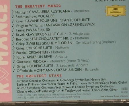 V.A.Mad About Romance: The Greates Stars..Greatest Music, D.Gr. (439 152-2), D, 1996 Typ: CD Best.-Nr.: 99035 Preis: 4,00 Euro