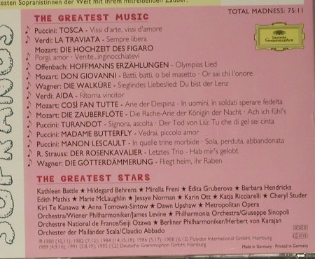 V.A.Mad About Sopranos: The Greates Stars..Greatest Music, D.Gr. (439 153-2), D, 1996 Typ: CD Best.-Nr.: 99037 Preis: 4,00 Euro