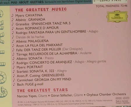 V.A.Mad About Guitars: The Greates Stars..Greatest Music, D.Gr. (439 149-2), D, 1996 Typ: CD Best.-Nr.: 99042 Preis: 4,00 Euro