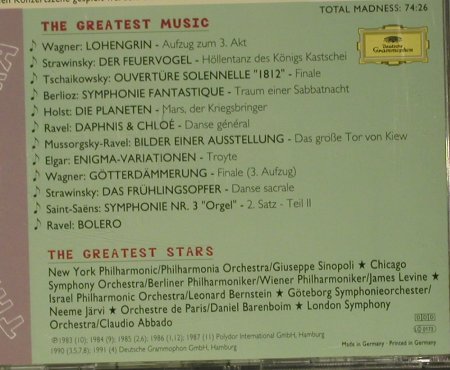 V.A.Mad About The Orchestra: The Greates Stars..Greatest Music, D.Gr. (439 512-2), D, 1996 Typ: CD Best.-Nr.: 99047 Preis: 4,00 Euro