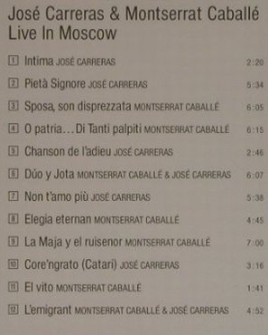 Carreras,Jose & Caballe,Montserrat: Live In Moscow, Belart (450 193-2), EC Typ: CD Best.-Nr.: 99464 Preis: 5,00 Euro