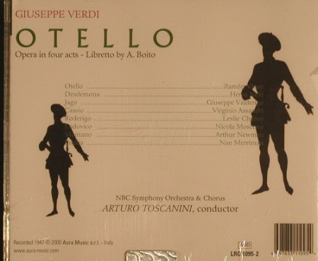 Verdi,Guiseppe: Otello, FS-New, Aura Music (LRC 1095-2), I, 2000 Typ: CD Best.-Nr.: 99934 Preis: 5,00 Euro