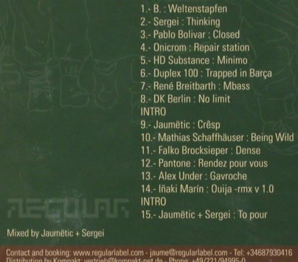 V.A.Regular,My Friends and I: mxed by Jaumetic+Sergei, Digi, Regular(cd1), , FS-New, 04 - CD - 81227 - 7,50 Euro