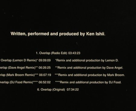 Ishii,Ken: Ocerlap*5, R & S Rec., B, 1996 Typ: CD5" Best.-Nr.: 82525 Preis: 4,00 Euro