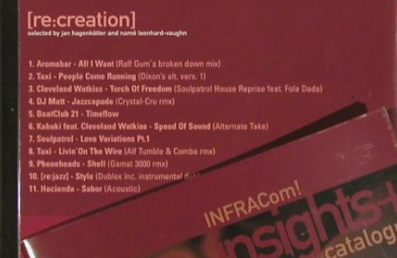 V.A.Re:Creation: Aromabar....Hacienda, 11 Tr., Infracom(), D, 2003 - CD - 82549 - 5,00 Euro