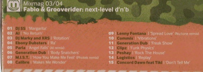 Fabio & Grooverider: Next Level d'n'b, MixMag(03/04), , 2003 - CD - 82572 - 6,00 Euro