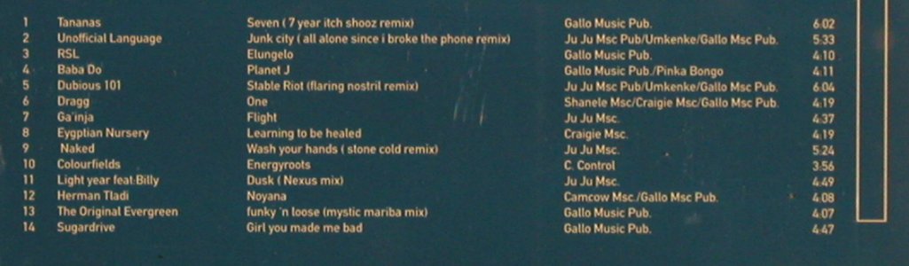 V.A.Re Rooted: Beatz from da ground up, 14 Tr., Fresh Music(), RSA, 1998 - CD - 82657 - 10,00 Euro