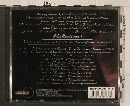 Delerium: Reflections 1, FS-New, Dossier (Dcd 9071), D, 1995 Typ: CD Best.-Nr.: 83056 Preis: 12,50 Euro