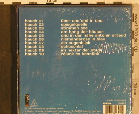 Endraum: Blauhauch (Lim.ed.) ,Box, FS-New, Trinity (033 cd), D Typ: 2CD Best.-Nr.: 83082 Preis: 12,50 Euro