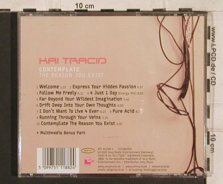 Tracid,Kai: Contemplate, The Reason you Exist, Epic(), , 2003 - CD - 83366 - 10,00 Euro