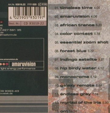 Amaruvision: Light Energy Performance, Digi, Free Form, D, 2000 Typ: CD Best.-Nr.: 84043 Preis: 7,50 Euro