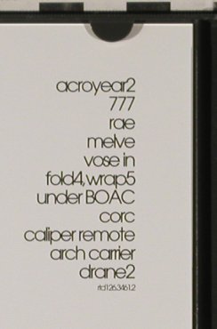 Autechre.: ae, Warp (warpcd66), EU, 98 Typ: CD Best.-Nr.: 90194 Preis: 11,50 Euro