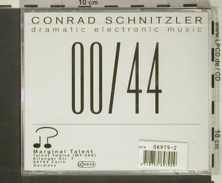 Schnitzler,Conrad: 00/44-Dramatic Electronic Music, MarginalT., D,FS-Neu, 1993 Typ: CD Best.-Nr.: 90539 Preis: 6,00 Euro
