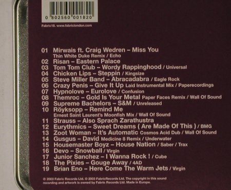 V.A.FabricLive 09: Jacques Lu Cont, metal-Box, Fabric(18), EU, 2002 - CD - 90543 - 10,00 Euro