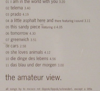 To rococo rot: The Amateur Views, FS-New, City Slang / EFA(), D, 99 - CD - 91786 - 7,50 Euro