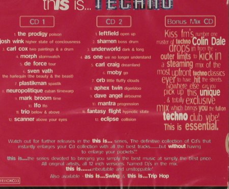 V.A.This Is... Techno: Box Set, FS-New, Beechwood(), UK, 1996 - 3CD - 91876 - 10,00 Euro