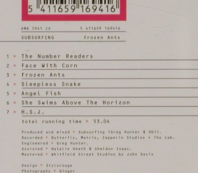 Subsurfing: Frozen Ants, RTD/AO, A, 1995 Typ: CD Best.-Nr.: 91885 Preis: 11,50 Euro