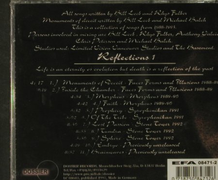 Delerium: Reflections 1, FS-New, Dossier / EFA (Dcd 9071), D, 1995 Typ: CD Best.-Nr.: 92606 Preis: 12,50 Euro
