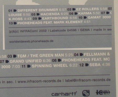 Phoneheads: Plays Second Sight Remixes, FS-New, Infracom(IC 087-2), D, 2002 - CD - 93388 - 7,50 Euro