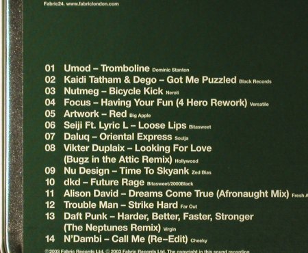 V.A.Fabric 12: Bugz in the Attic, Fabric(Fabric24), EU, 2003 - CD - 93486 - 11,50 Euro