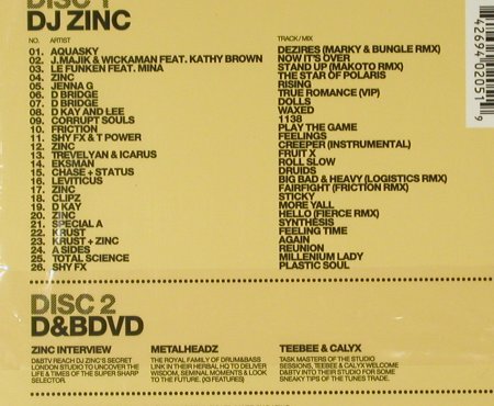 V.A.Drum+Bass Arena: pres. DJ Zinc, FS-New, Resist Music(), , 2005 - CD/DVD - 94091 - 15,00 Euro