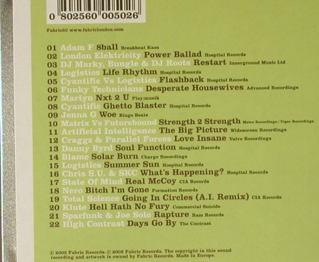 V.A.FabricLive 25: High Contrast, metal box, FS-New, Fabric Rec.(), EU, 2005 - CD - 94093 - 11,50 Euro