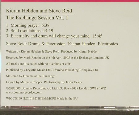 Hebden,Kirian / Steve Reid: The Exchange Session Vol.1, FS-New, Domino(), EU, 2006 - CD - 94237 - 11,50 Euro