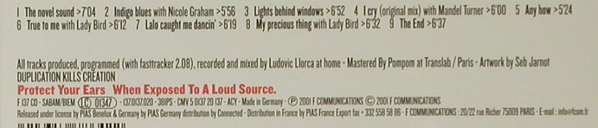Llorca: Newcomer, F Communications(F 137 CD), D, 2001 - CD - 95192 - 7,50 Euro