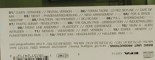Basic Unit Productions: Subunit Four,a Selection, FS-New, Basic Unit (BU001),  Typ: CD Best.-Nr.: 95364 Preis: 10,00 Euro