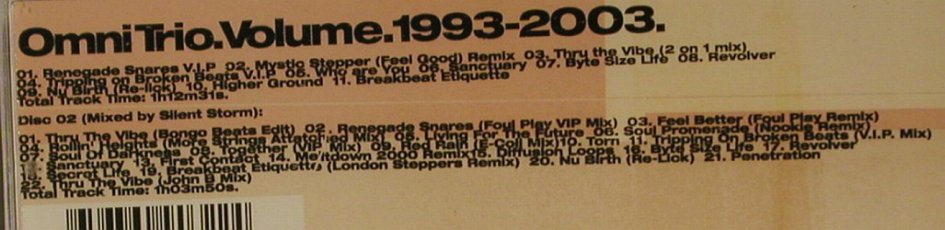 Omni Trio: Volume. 1993-2003, MovingShad(), UK, 2003 - 2CD - 96586 - 10,00 Euro