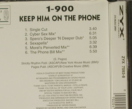 1-900: Keep him on the phone*6, ZYX(), D, 94 - CD5inch - 97011 - 2,50 Euro