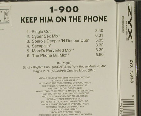 1-900: Keep him on the phone*6, ZYX, D, 94 Typ: CD5" Best.-Nr.: 97011 Preis: 2,50 Euro