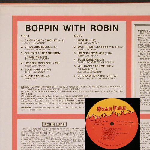 Luke,Robin: Boppin' with Robin, Starfire Rec.(1002), US, 1981 - LP - E6233 - 7,50 Euro