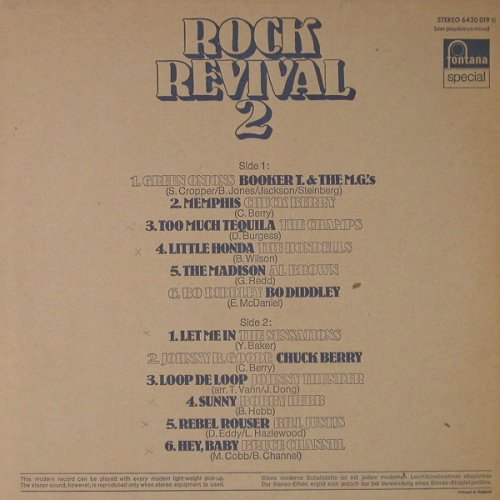 V.A.Rock Revival 2: Booker T..Bruce Channel, 12Tr., Fontana Special(6430 019), NL,vg+/vg+,  - LP - F4603 - 4,00 Euro