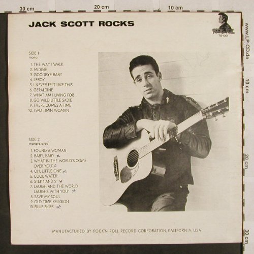 Scott,Jack: Rocks, vg-/vg-, woc, Rock'n Roll(75-001), US, Ri,  - LP - H2744 - 4,00 Euro