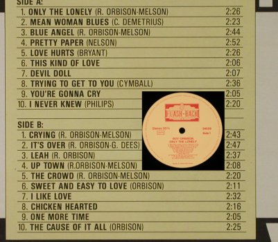 Orbison,Roy: Only The Lonely, Flash Back(34039), D, Ri,  - LP - H4710 - 5,50 Euro