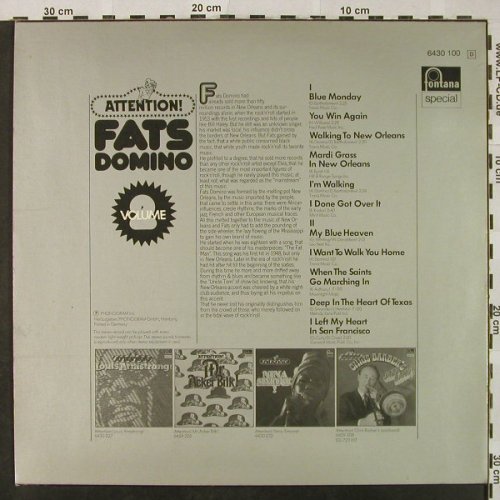 Domino,Fats: Attention! Vol.2, Fontana(6430 100), D,  - LP - H4816 - 5,00 Euro