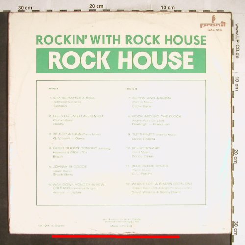 Rock House: Rockin'With Rock House,vg+/VG--, Pronit(SXL 1021), PL,  - LP - H6631 - 4,00 Euro