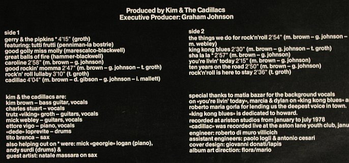 Kim & The Cadillacs: Same, Decca(6.23996 AO), D, 1979 - LP - H7117 - 6,00 Euro