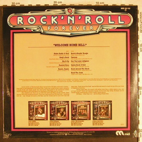 Haley,Bill & Comets: Rock'n'Roll Forever-Welcome Home, MIDI(MID 20110), D,FS-New, 1974 - LP - H7120 - 7,50 Euro