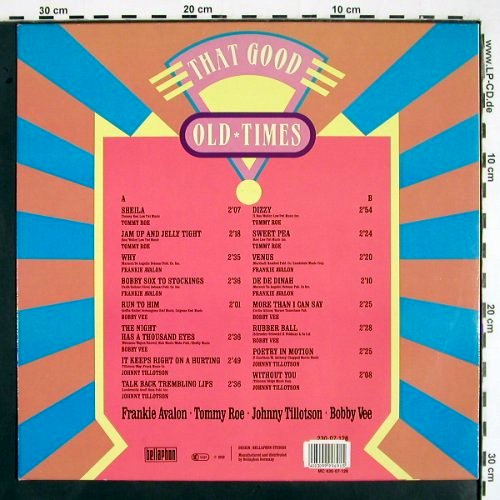 V.A.That Good Oldtime: Fr.Avalon,T.Roe,Tillotson,Bobby Vee, Bellaphon(230 07 128), D, 1989 - LP - V2242 - 4,00 Euro