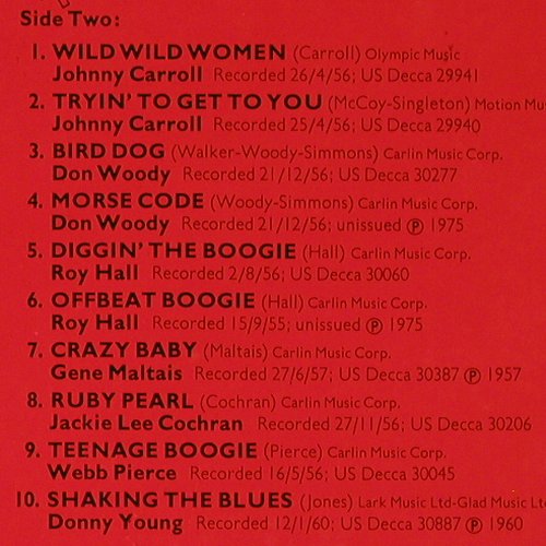 V.A.Rare Rockabilly Vol.1+2: Johnny Carol... Lou Graham, MCA(20/19Tr.)(0062.088/089), D, 1977 - LP*2 - V2387 - 9,00 Euro