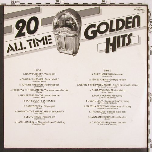 V.A.20 All Time Golden Hits: Gary Puckett... Cascades, UN (UN 1812005), I Typ: LP Best.-Nr.: V3104 Preis: 5,00 Euro