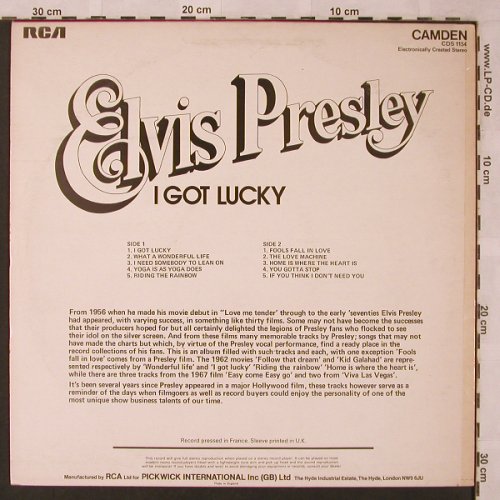 Presley,Elvis: I Got Lucky, RCA Camden/Pickwick Ed.(CDS 1154), UK,  - LP - X2442 - 7,50 Euro