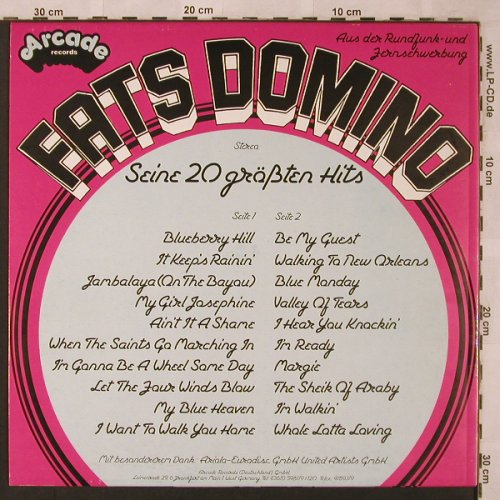 Domino,Fats: Seine 20 Größten Hits, Arcade(ADEG 22), D,  - LP - X2481 - 5,00 Euro