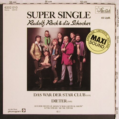 Rudolf Rock & die Schocker: Das war der Star Club / Dieter, Star Club(6202 010), D, 1979 - 12inch - X4081 - 9,00 Euro