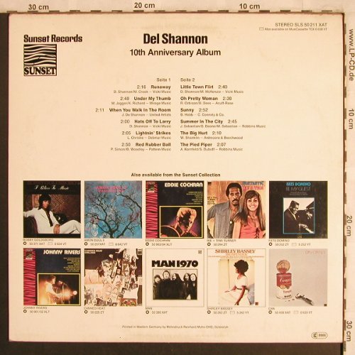 Shannon,Del: 10th Anniversary Album, Sunset(SLS 50 211 XAT), D, 1977 - LP - X4181 - 5,00 Euro