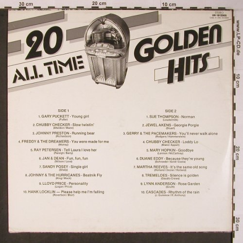 V.A.20 All Time Golden Hits: Gary Puckett...Cascades, UN(UN 1812005), I,  - LP - X6102 - 5,00 Euro