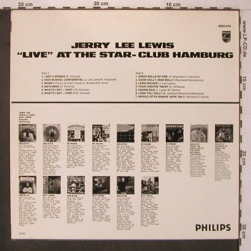 Lewis,Jerry Lee: Live At Star-Club Hamburg, Philips(6830 016), S, 1970 - LP - X7431 - 17,50 Euro