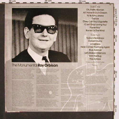 Orbison,Roy: The Monumental, Monument(MNT 69147), NL, 1975 - LP - Y1117 - 9,00 Euro